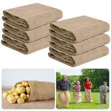 6 Pack Large Burlap Potato Sack Racing Bags,39"x21" Nature Jute Sacks Race Ba...