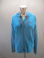 Under Armour Size SM Womens Blue Cotton Blend Hooded Full Zip Sport Jacket 483