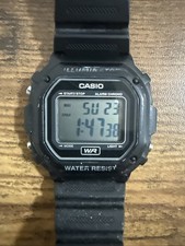 Casio 3224 F-108WH Alarm Chronograph Digital Black Resin Men's Watch 31.6g
