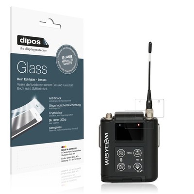 2x Schutzfolie für Wisycom MTP60 - Anti-Shock 9H Folie dipos Glass