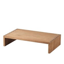 Monitor Stand Wooden - Desk Stand Wood for Computer/Laptop/TV 39cm Dark brown