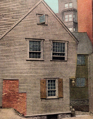 Antique DB Postcard Rear Paul Revere House Boston Massachusetts MA c1900s