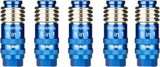 Upgraded 5IN1 Universal Quick Industrial Connect Coupler, 1/4" Female NPT, Air H