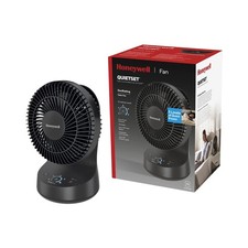Honeywell HTF337B Quietset 7" Inch Oscillating Table Fan, 5 Speeds - Black