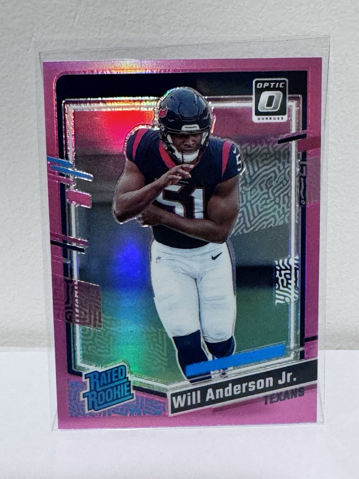 2023 Panini Donruss Optic - Rated Rookie Will Anderson #246 Pink Prizm (RC)