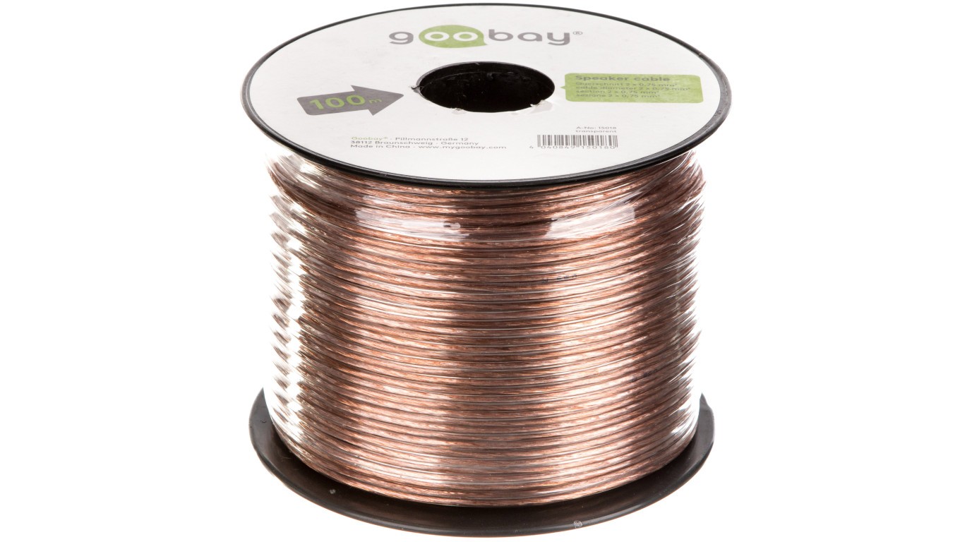 CCA 2x0.75 Speaker Cable Transparent 15018/100m