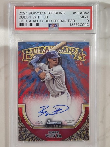 Bobby Witt Jr. [Red] #SEA-BW 2024 Bowman Sterling Extravaganza Autograph card