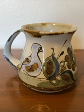 Ken Edwards Tonala El Palomar Mexican Pottery Mug Bird Butterfly Signed
