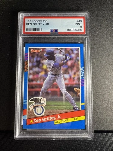 1991 Donruss Baseball Ken Griffey Jr. #49 All-Star PSA 9 Seattle Mariners