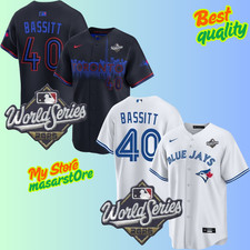 Men's Toronto Blue Jays #40 Chris Bassitt 2025 World Series Stitched Jersey