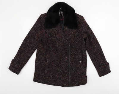 TU Damen rote Jacke Mantel Größe 10