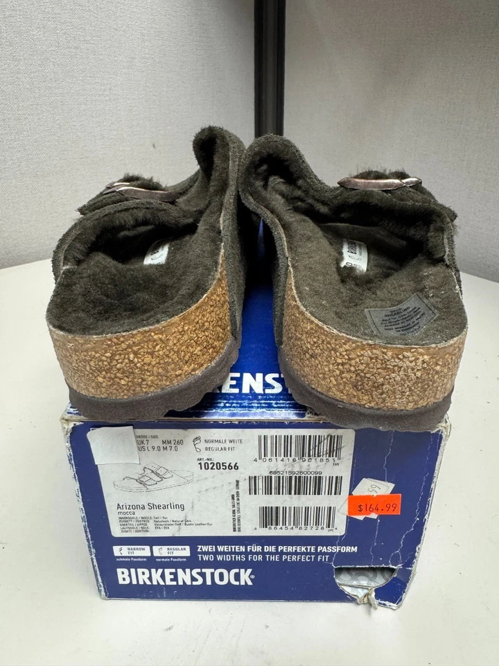 Birkenstock Mujer Arizona Piel de Oveja Moca Ancho Regular Nuevo Foto 3 de 4