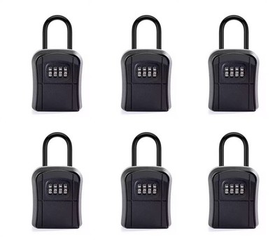 6 lockboxes realtor key storage lock box real estate 4 digit lockbox metal shell