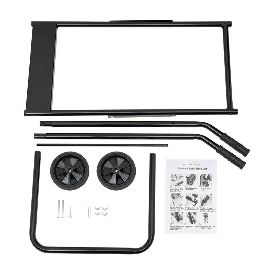 Carro de transporte con soporte de motor fueraborda de alta resistencia carro carretilla carro de transporte Foto 4 de 4