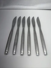 Chef Le Blanc Stainless Steak Knives Set of 6 Vintage 8" Flatware Lot