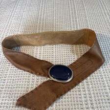 CHICO'S Indigo Hip Lambskin Leather Womens Belt S Chicos NWOT, Boho, Western