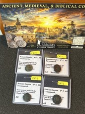 ONE (Of the 4 Shown) Genuine Lower Grade Appr. 15mm 3-4th C Roman AE Nummus R2
