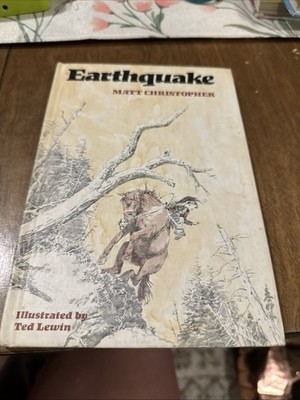 Matt Christopher Earthquake Hardcover Illustrated Book by Ted Lewin