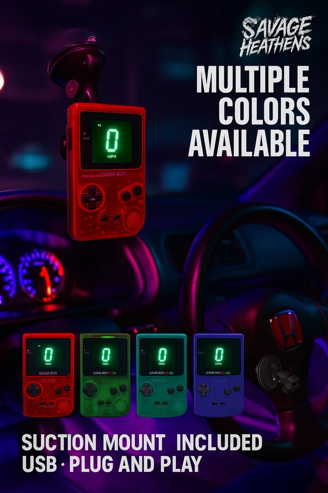 Custom Game Boy GPS Speedometer - USB Powered with Mount - JDM Bulid MUST HAVE - - Image 3 of 4