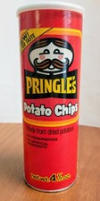 Vintage 70s Pringles Potato Chip Can 4.5oz Empty Display