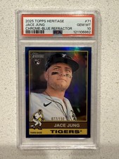 2025 Topps Heritage - Jace Jung #71 Chrome Blue Border /150 (RC) Population 1