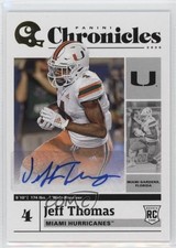 2020 Panini Chronicles Draft Picks Signatures Jeff Thomas #14 Auto 0rd2