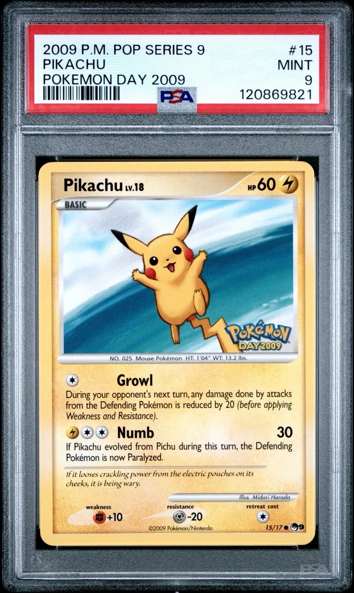 Pokémon TCG Grade 9 Pikachu Individual Collectible Card Game Cards