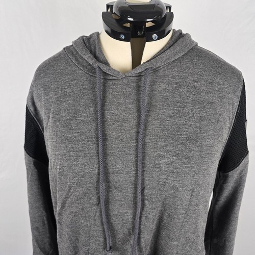 Sudadera con capucha Frumos Activewear para mujer grande gris cordones agujeros para el pulgar en capas - Imagen 2 de 14