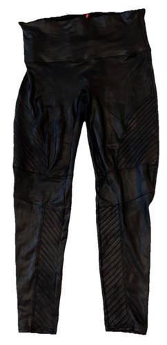 SPANX Kunstleder Moto High Waist Pull On Leggings Damen schwarz 2XL - Bild 1 von 7