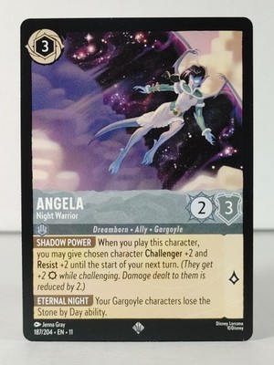 Angela - Night Warrior - Super Rare - Winterspell #187 - LORCANA -C