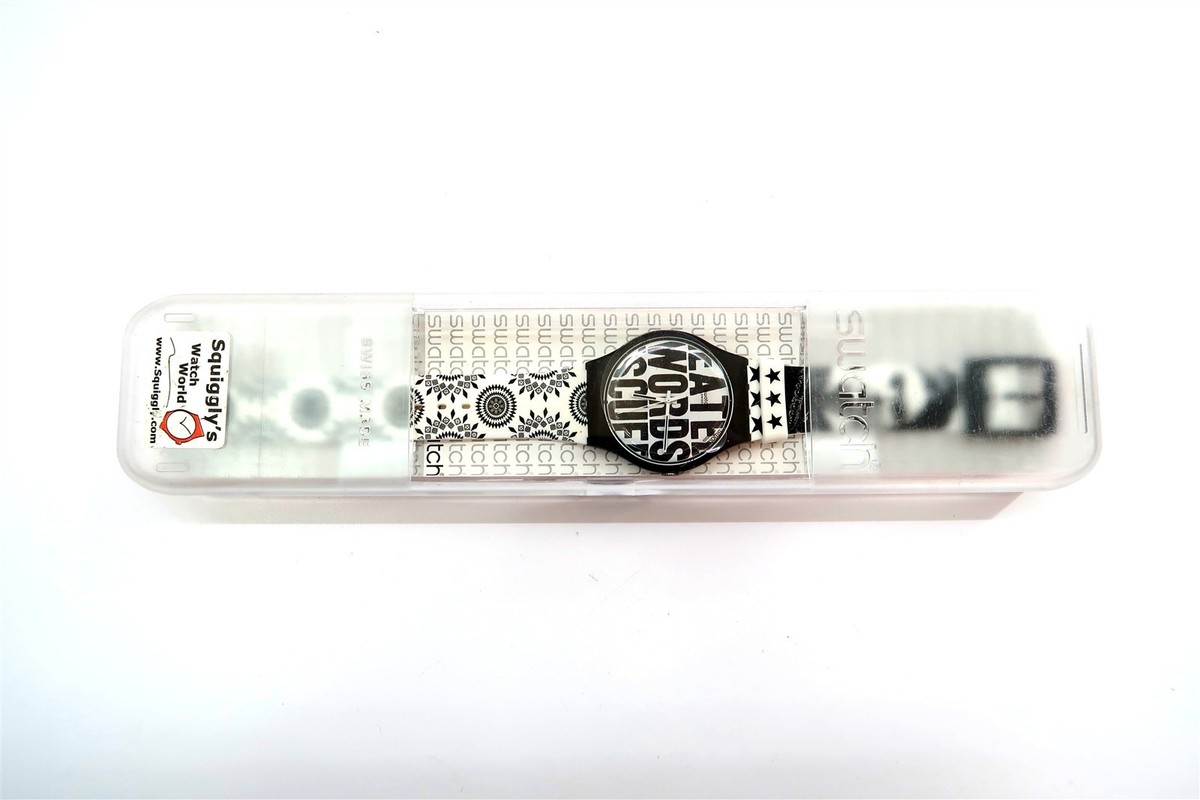 NEW Swatch Watch WORDS Artist Special SUOZ124 with Case 