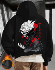 Men's Anime-Inspired Japanese Manga Graphic Hooded Sweatshirt Casual Hoodie