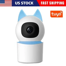 JideTech Security Cameras Baby Pet Monitor Camera 3MP HD WiFi Wired for Tuya