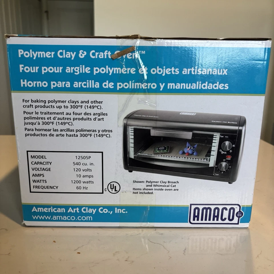 Horno artesanal/arcilla de encimera AMACO de caja abierta negro 12505P horno artesanal y de arcilla polimérica Foto 4 de 4