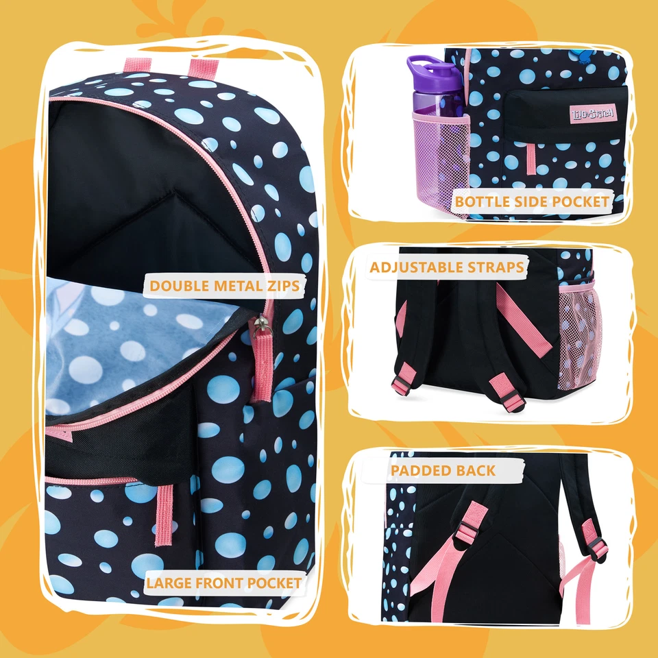 Disney Backpack for Girls, Stitch School Bags for Girls - Image 4 of 4