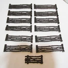 MARX 1950's WESTERN RANCH PLAYSET 12 HARD PLASTIC FENCE SECTIONS + GATE DOOR