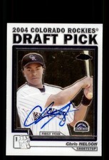 Signed Baseball Card Auto Chris Nelson 2004 Topps Chrome Traded #T83