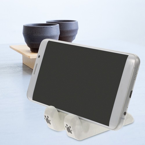 Handyhalter Weißer Bär Büro Mobiltelefonständer Telefonhalterung Aus Holz - 第 6/12 張圖片