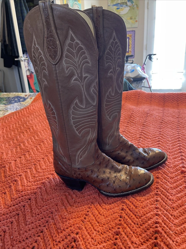 Hondo 靴子尺寸 6C 女式棕色鳄鱼及膝高 — 第 3/4 张图片