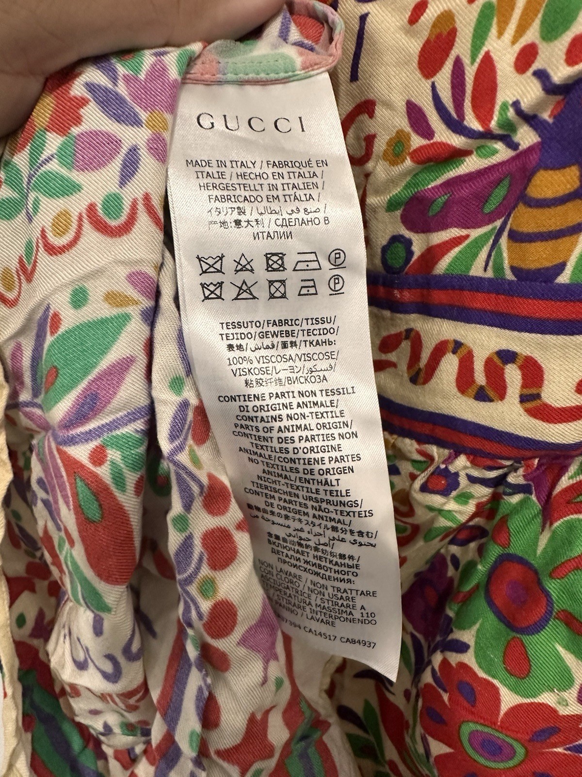 Gucci floral garden printed short Kids dress 16”x29” thumbnail 5