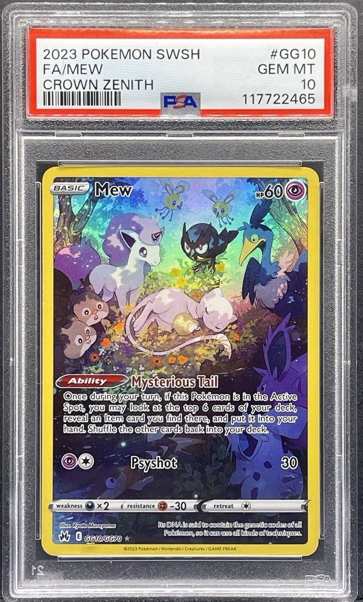 Pokémon TCG Grade 10 Mew Individual Collectible Card Game Cards