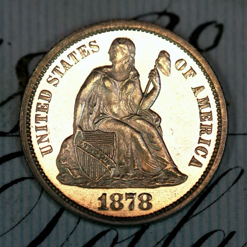 * 1878 ULTRA DCAM * PRISTINE+ GEM PROOF SEATED LIBERTY DIME * FROM COLLECTION
