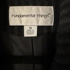 Fundamental Things Women’s Vintage Black Wool Striped Blazer Size 18 — photo 2