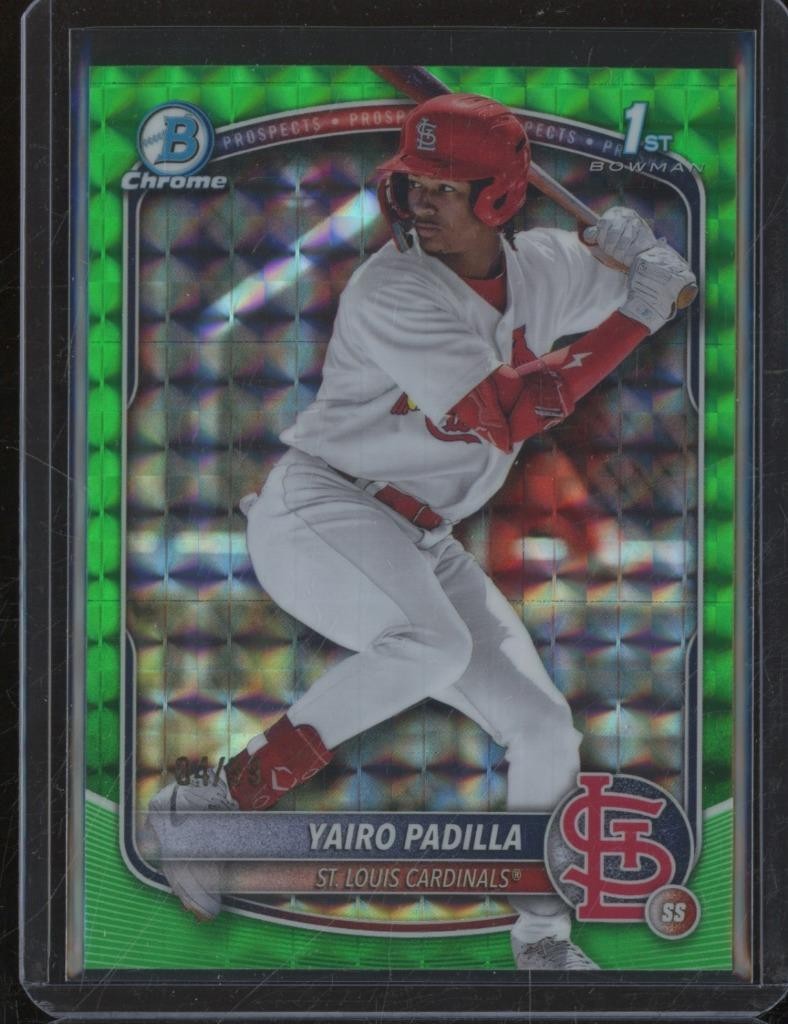 2025 Bowman Chrome YAIRO PADILLA RC 1st Green Geometric Refractor /99 JA369