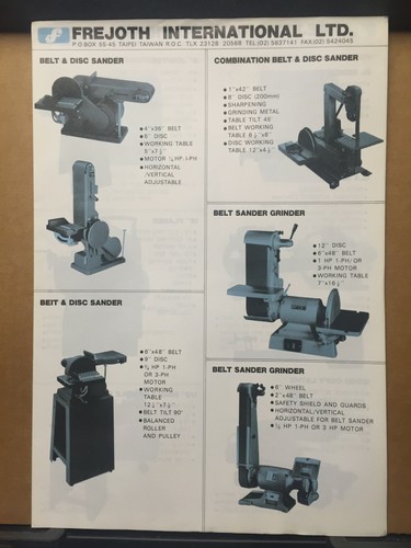Vtg Frejoth Catalog Inserts Grinder 