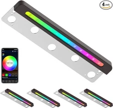 4-Pack Smart RGBCW Hardscape Pavers Lighting, Retaining Wall Lights, 6W 12 Inch,