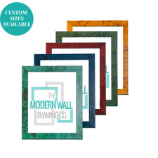 Colorful Burl Wood Picture Frame Rustic Mid Century Decor Display For Wall Art