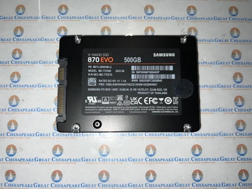 Samsung MZ-77E500 870 EVO 500GB 2.5" SATA III Internal solid State Drive TESTED!