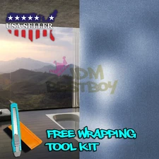 *12"x48" Light Blue Frosted Film Glass Bathroom Window Security Privacy Sticker