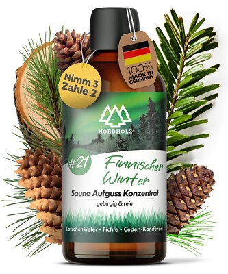 NORDHOLZ  Saunaaufguss Konzentrat - Premium Sauna Aufguss - 100% Made in Germany